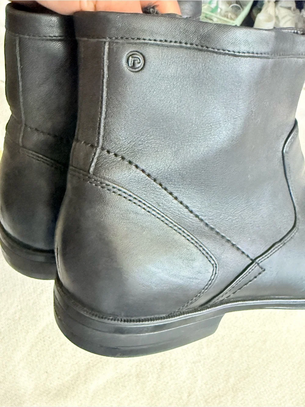 Rockport Men's Black Leather Chukka Zip Boots 8.5